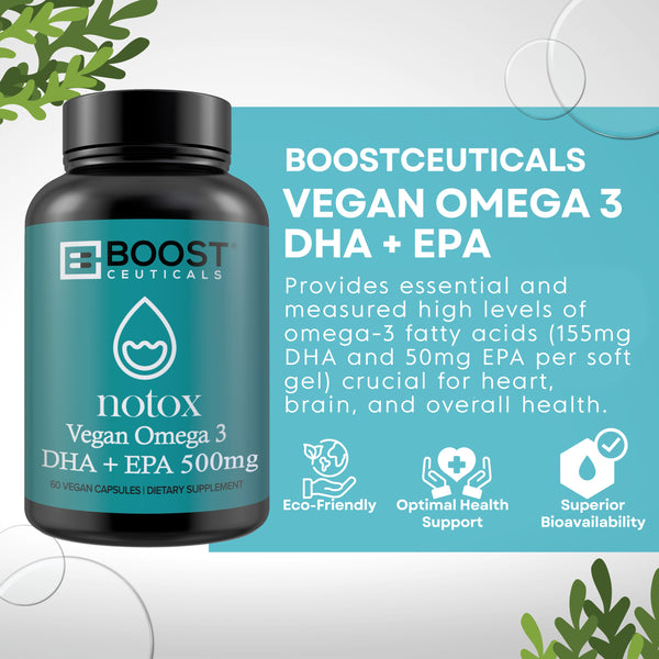 Plant Based Algae Omega 500mg 60 Capsules - Boostceuticals®
