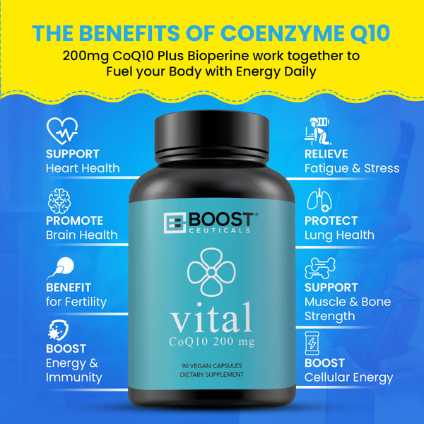 COQ10 WITH BIOPERINE - 200 MG 90 CAPSULES - Boostceuticals®