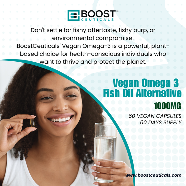 Plant Based Algae Omega 1000mg 60 Capsules - Boostceuticals®