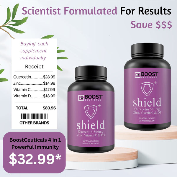 QUERCETIN WITH VIT. C & ZINC 120 CAPSULES - Boostceuticals®