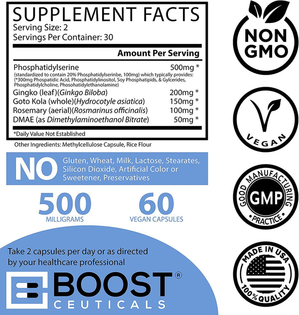 PHOSPHATIDYLSERINE COMPLEX PS500 - Boostceuticals®