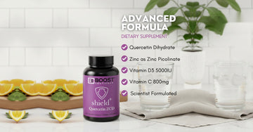 Shield+ Quercetin ZCD – Quercetin Dihydrate, Zinc Picolinate, Vitamin C & D3