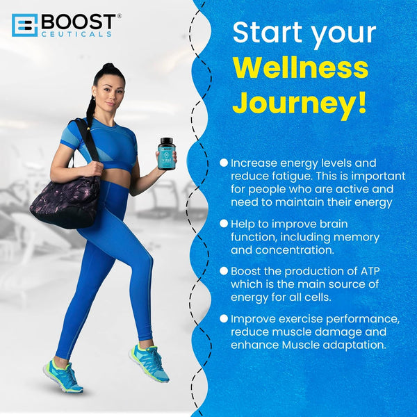 BoostCeuticals CoQ10 200mg – Supports Blood Pressure, Heart Health & Energy – Vegan Antioxidant 60 Capsules